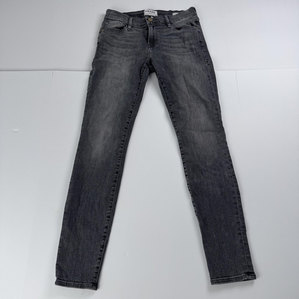 FRAME Jeans Womens 28 (26x27) Gray Le Skinny De Jeanne Mid Rise Stretch Denim